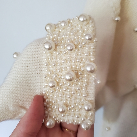 Vintage Peal Embellished Sweater size S - Picture 4 of 8